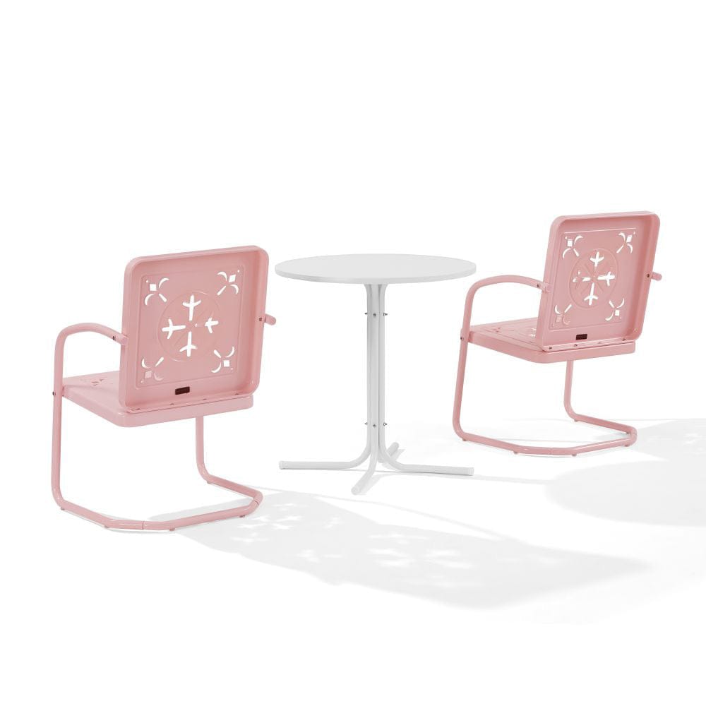 Crosley Furniture - Azalea 3-Piece Retro Outdoor Bistro Set - Bistro Table & 2 Chairs - KO10023PI view 3