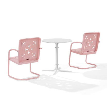 Crosley Furniture - Azalea 3-Piece Retro Outdoor Bistro Set - Bistro Table & 2 Chairs - KO10023PI view 3