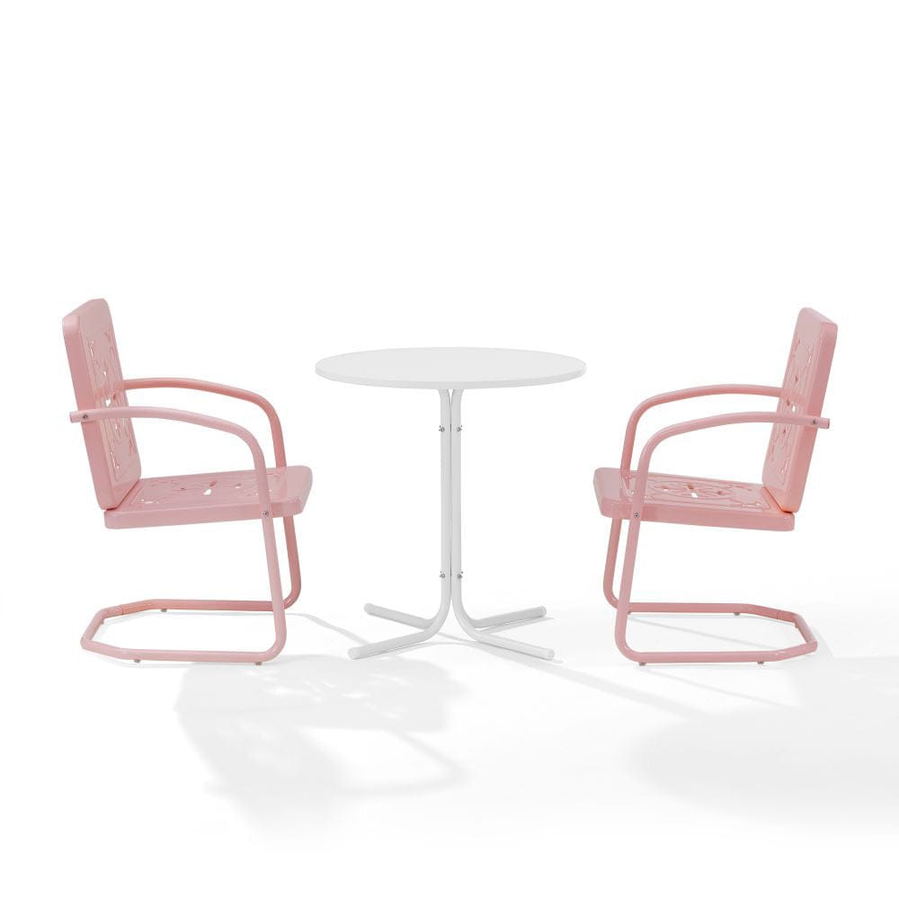 Crosley Furniture - Azalea 3-Piece Retro Outdoor Bistro Set - Bistro Table & 2 Chairs - KO10023PI view 4