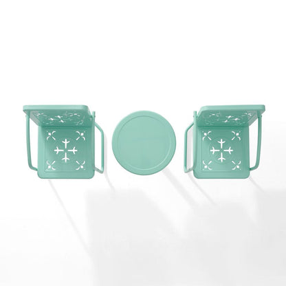 Crosley Furniture - Azalea 3-Piece Retro Outdoor Chair Set - Side Table & 2 Chairs - KO10025AQ view 4