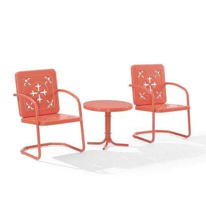 Crosley Furniture - Azalea 3-Piece Retro Outdoor Chair Set - Side Table & 2 Chairs - KO10025CO view 1