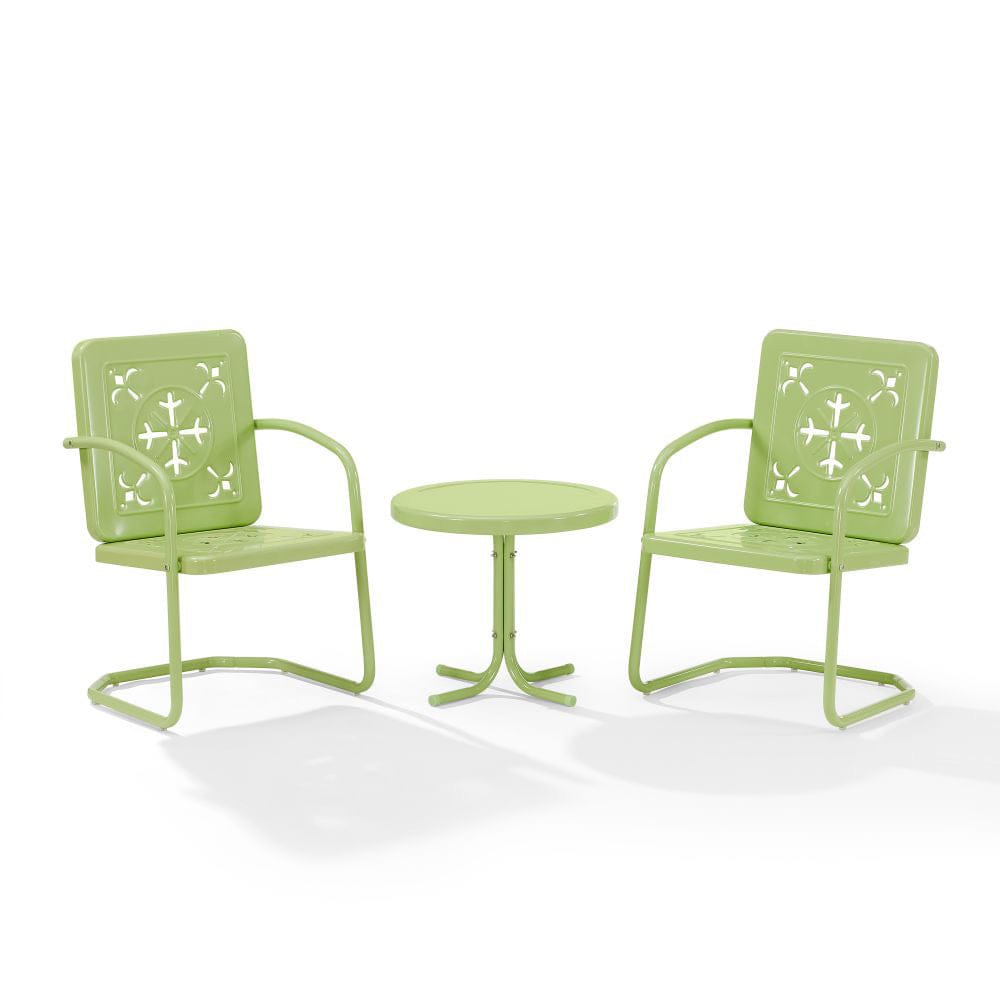 Crosley Furniture - Azalea 3-Piece Retro Outdoor Chair Set - Side Table & 2 Chairs - KO10025KL view 2