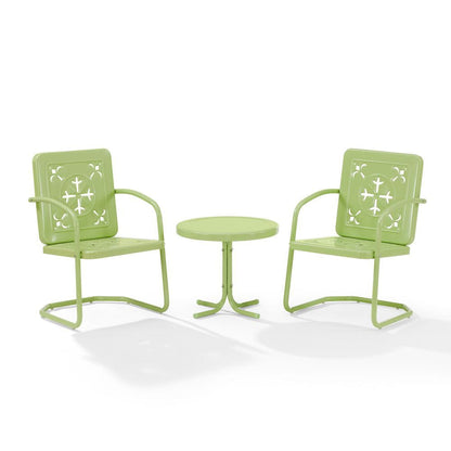 Crosley Furniture - Azalea 3-Piece Retro Outdoor Chair Set - Side Table & 2 Chairs - KO10025KL view 2