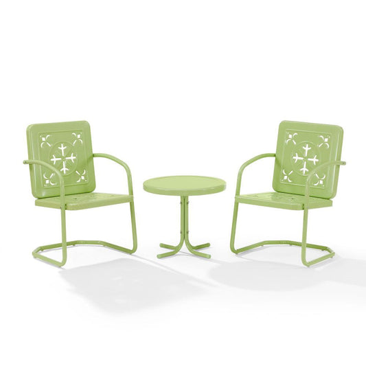 Crosley Furniture - Azalea 3-Piece Retro Outdoor Chair Set - Side Table & 2 Chairs - KO10025KL view 2