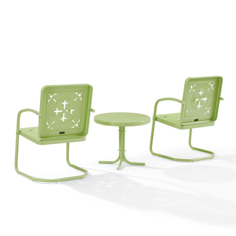 Crosley Furniture - Azalea 3-Piece Retro Outdoor Chair Set - Side Table & 2 Chairs - KO10025KL view 3