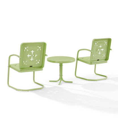 Crosley Furniture - Azalea 3-Piece Retro Outdoor Chair Set - Side Table & 2 Chairs - KO10025KL view 3