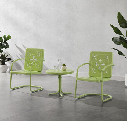 Crosley Furniture - Azalea 3-Piece Retro Outdoor Chair Set - Side Table & 2 Chairs - KO10025KL view 6