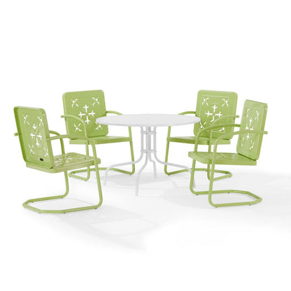 Crosley Furniture - Azalea 5-Piece Round Retro Outdoor Dining Set - Table & 4 Chairs - KO10024KL view 1