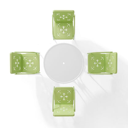 Crosley Furniture - Azalea 5-Piece Round Retro Outdoor Dining Set - Table & 4 Chairs - KO10024KL view 3