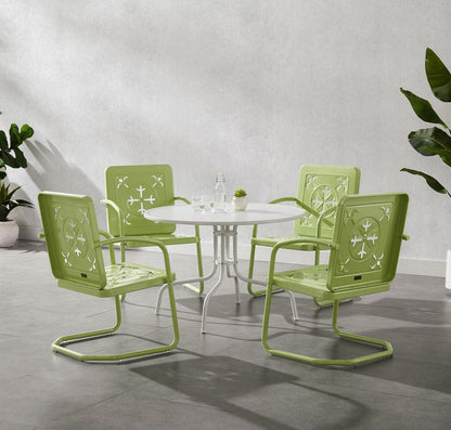Crosley Furniture - Azalea 5-Piece Round Retro Outdoor Dining Set - Table & 4 Chairs - KO10024KL view 7