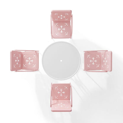 Crosley Furniture - Azalea 5-Piece Round Retro Outdoor Dining Set - Table & 4 Chairs - KO10024PI view 3
