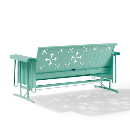 Crosley Furniture - Azalea Retro Outdoor Sofa Glider - CO1034-AQ view 3