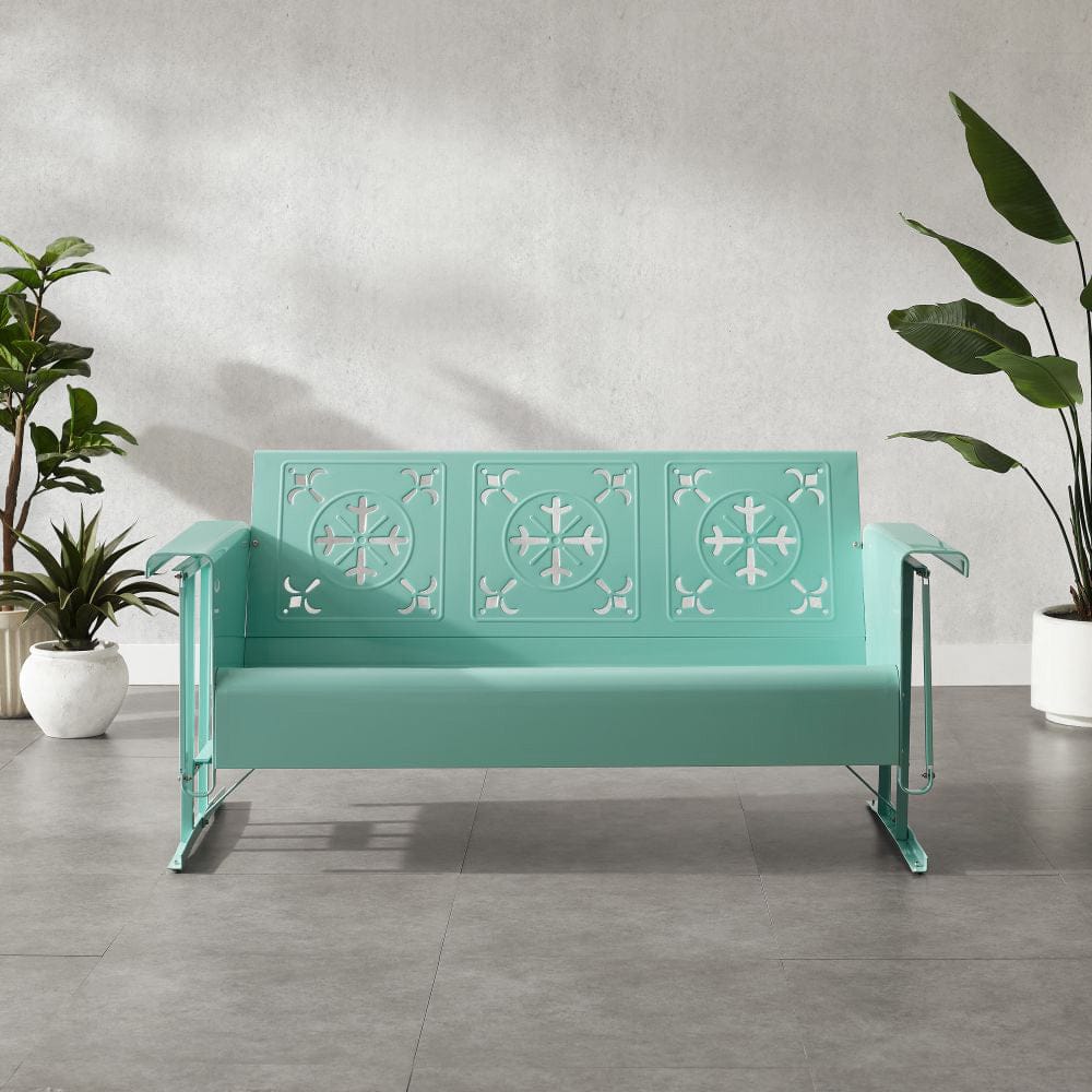 Crosley Furniture - Azalea Retro Outdoor Sofa Glider - CO1034-AQ view 7