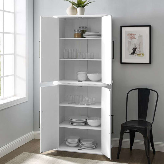 Crosley Furniture - Bartlett Tall Storage Pantry White - 2 Stackable Pantries - KF33021WH veiw 2