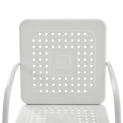 Crosley Furniture - Bates 3 Piece Outdoor Chair Set White Gloss/White Satin - Side Table & 2 Chairs - KO10019WH veiw 5