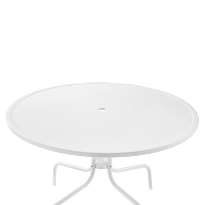 Crosley Furniture - Bates 5 Piece Outdoor Dining Set Turquoise Gloss/White Satin - Dining Table & 4 Chairs - KO10017TU veiw 6
