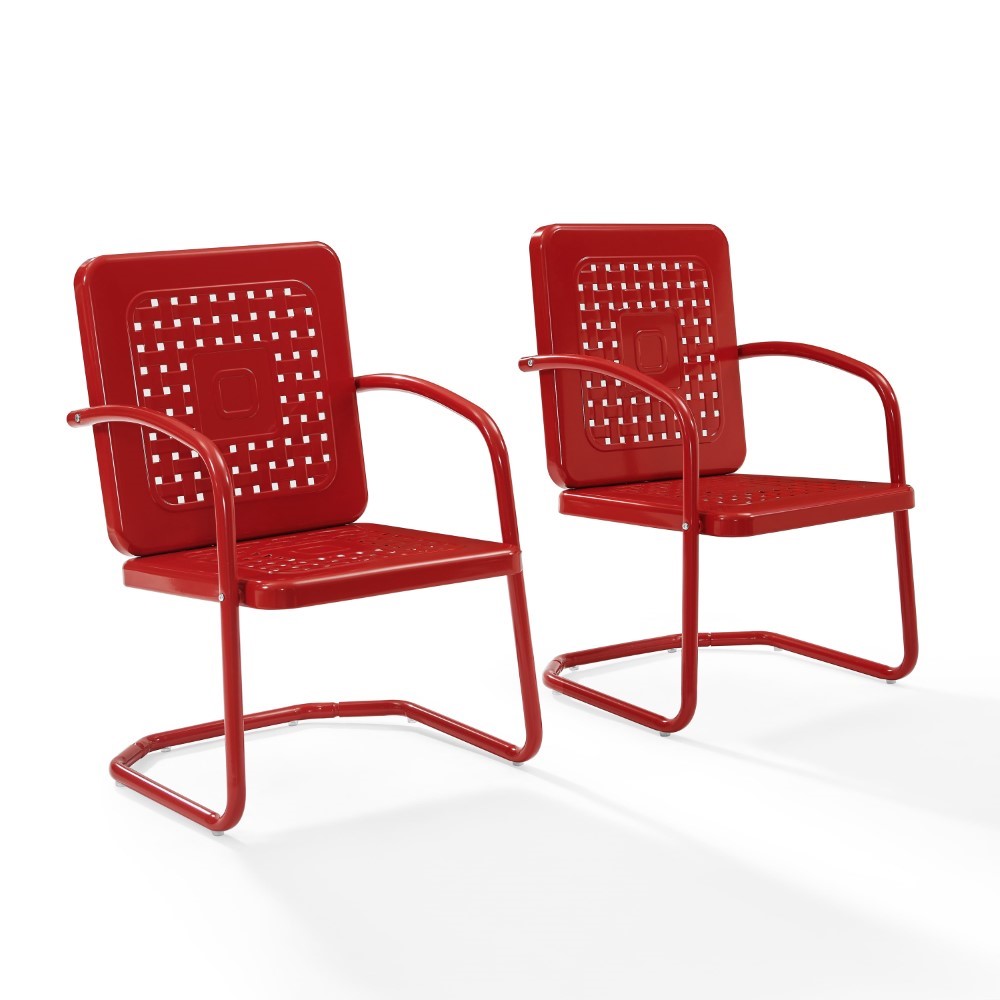 Crosley Furniture - Bates Chair in Red (Set of 2) - CO1025-RE view 1