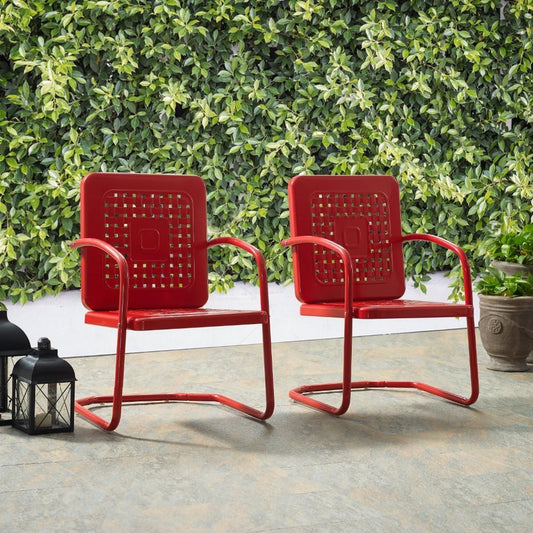 Crosley Furniture - Bates Chair in Red (Set of 2) - CO1025-RE veiw 2