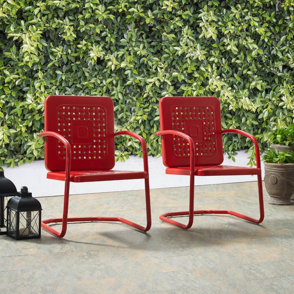 Crosley Furniture - Bates Chair in Red (Set of 2) - CO1025-RE veiw 3