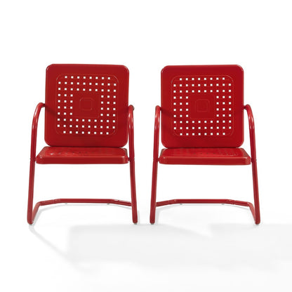 Crosley Furniture - Bates Chair in Red (Set of 2) - CO1025-RE veiw 4