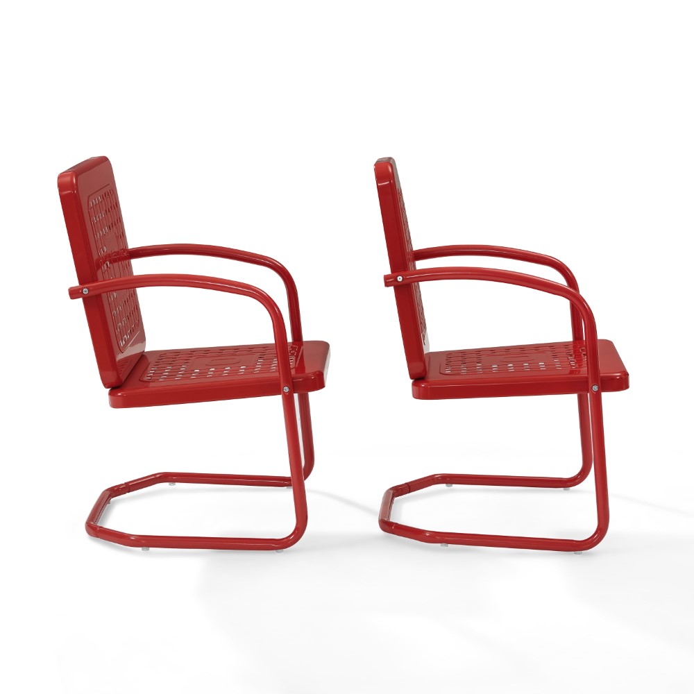 Crosley Furniture - Bates Chair in Red (Set of 2) - CO1025-RE veiw 5