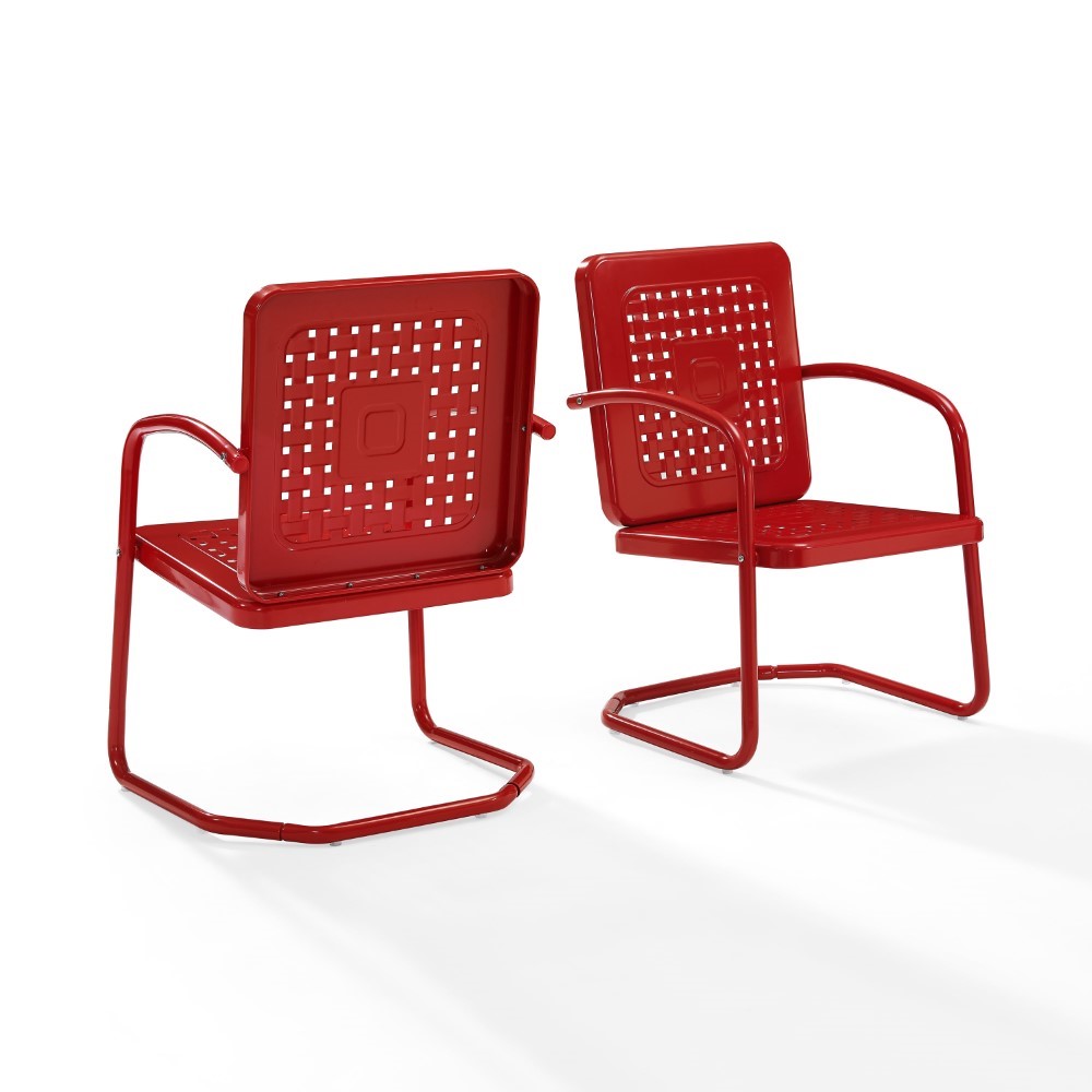 Crosley Furniture - Bates Chair in Red (Set of 2) - CO1025-RE veiw 7