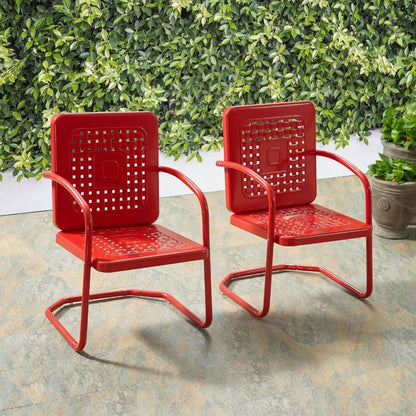Crosley Furniture - Bates Chair in Red (Set of 2) - CO1025-RE veiw 10