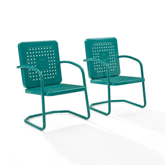 Crosley Furniture - Bates Chair in Turquoise (Set of 2) - CO1025-TU veiw 1