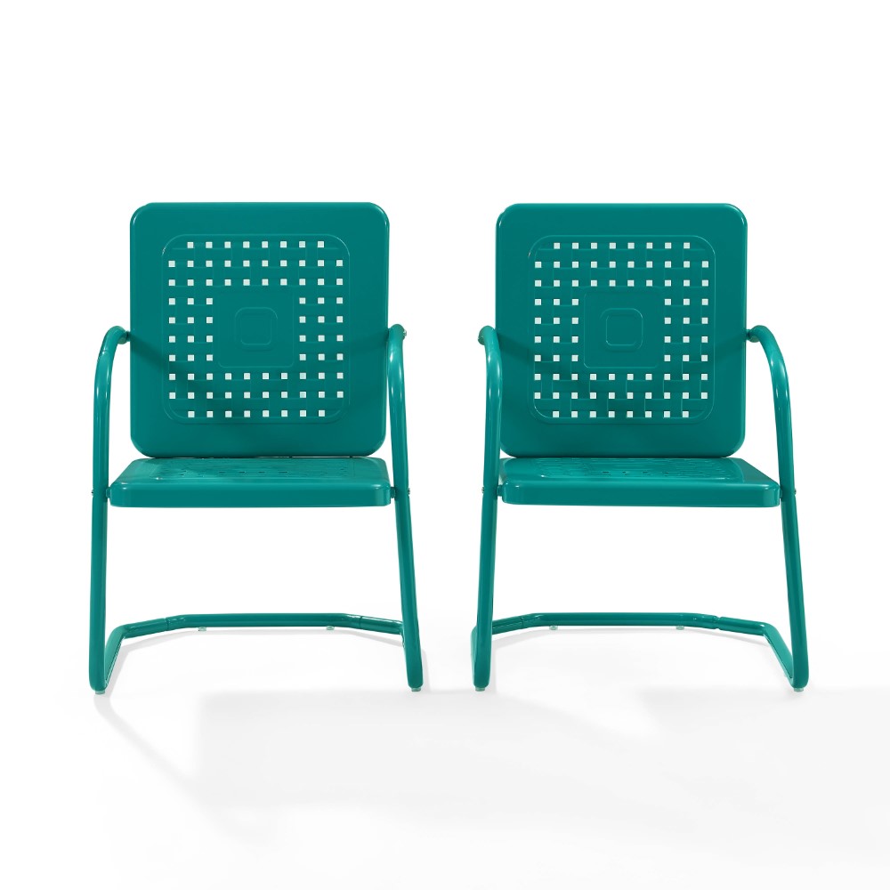 Crosley Furniture - Bates Chair in Turquoise (Set of 2) - CO1025-TU veiw 4