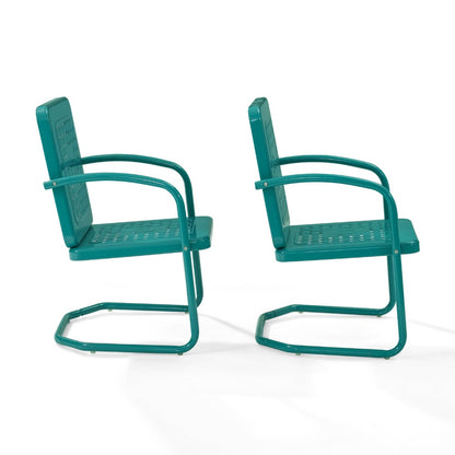 Crosley Furniture - Bates Chair in Turquoise (Set of 2) - CO1025-TU veiw 5