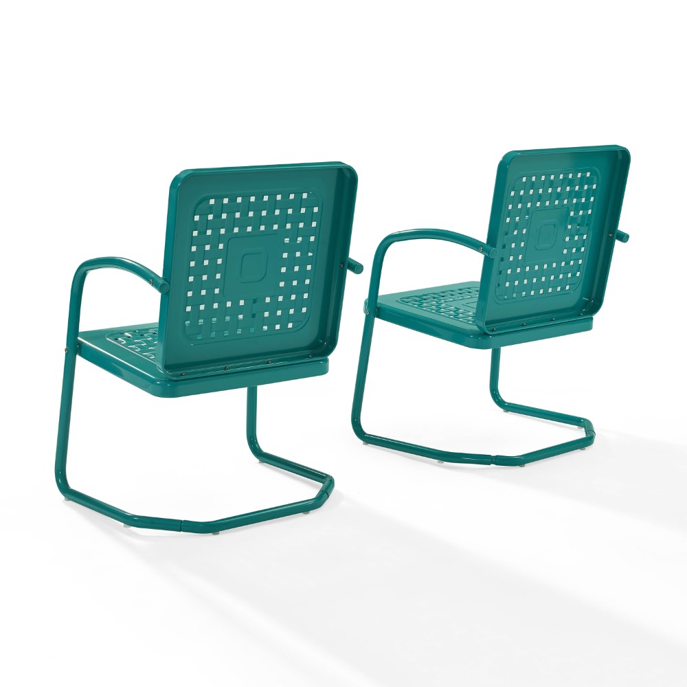 Crosley Furniture - Bates Chair in Turquoise (Set of 2) - CO1025-TU veiw 6