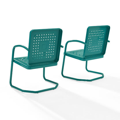 Crosley Furniture - Bates Chair in Turquoise (Set of 2) - CO1025-TU veiw 6