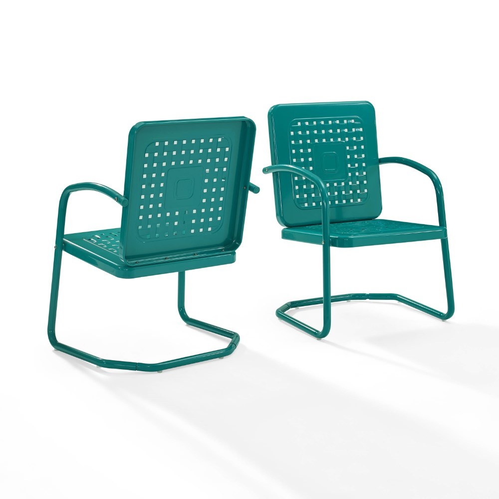 Crosley Furniture - Bates Chair in Turquoise (Set of 2) - CO1025-TU veiw 7