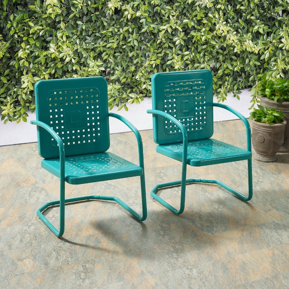 Crosley Furniture - Bates Chair in Turquoise (Set of 2) - CO1025-TU veiw 10
