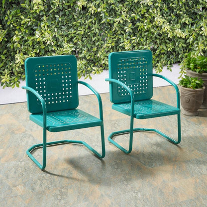 Crosley Furniture - Bates Chair in Turquoise (Set of 2) - CO1025-TU veiw 10