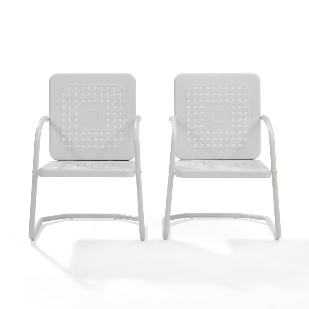 Crosley Furniture - Bates Chair in White (Set of 2) - CO1025-WH veiw 3