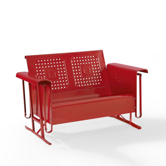 Crosley Furniture - Bates Loveseat Glider in Red - CO1024-RE veiw 1