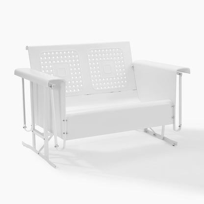 Crosley Furniture - Bates Loveseat Glider in White - CO1024-WH veiw 1