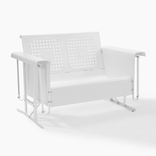 Crosley Furniture - Bates Loveseat Glider in White - CO1024-WH veiw 1