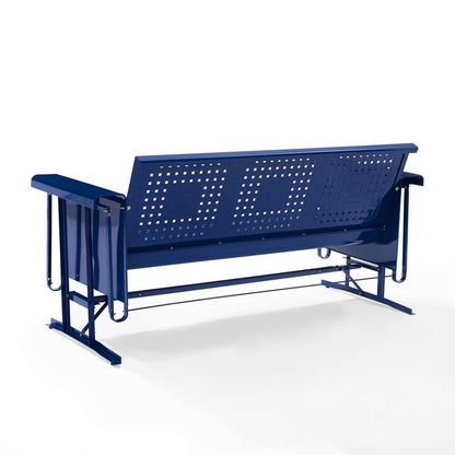 Crosley Furniture - Bates Outdoor Metal Sofa Glider Navy - CO1023-NV veiw 4