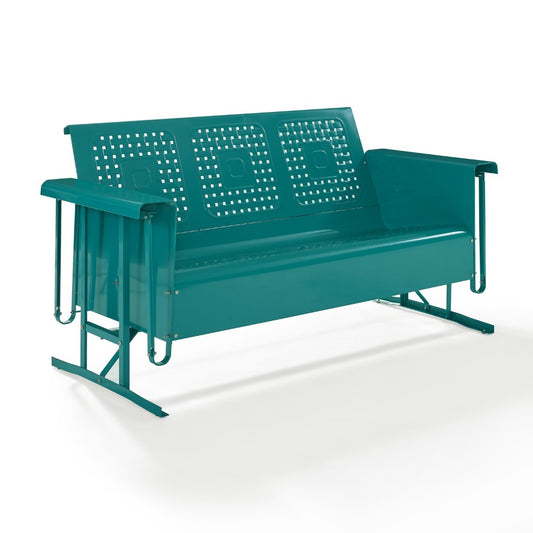 Crosley Furniture - Bates Sofa Glider in Turquoise - CO1023-TU veiw 1
