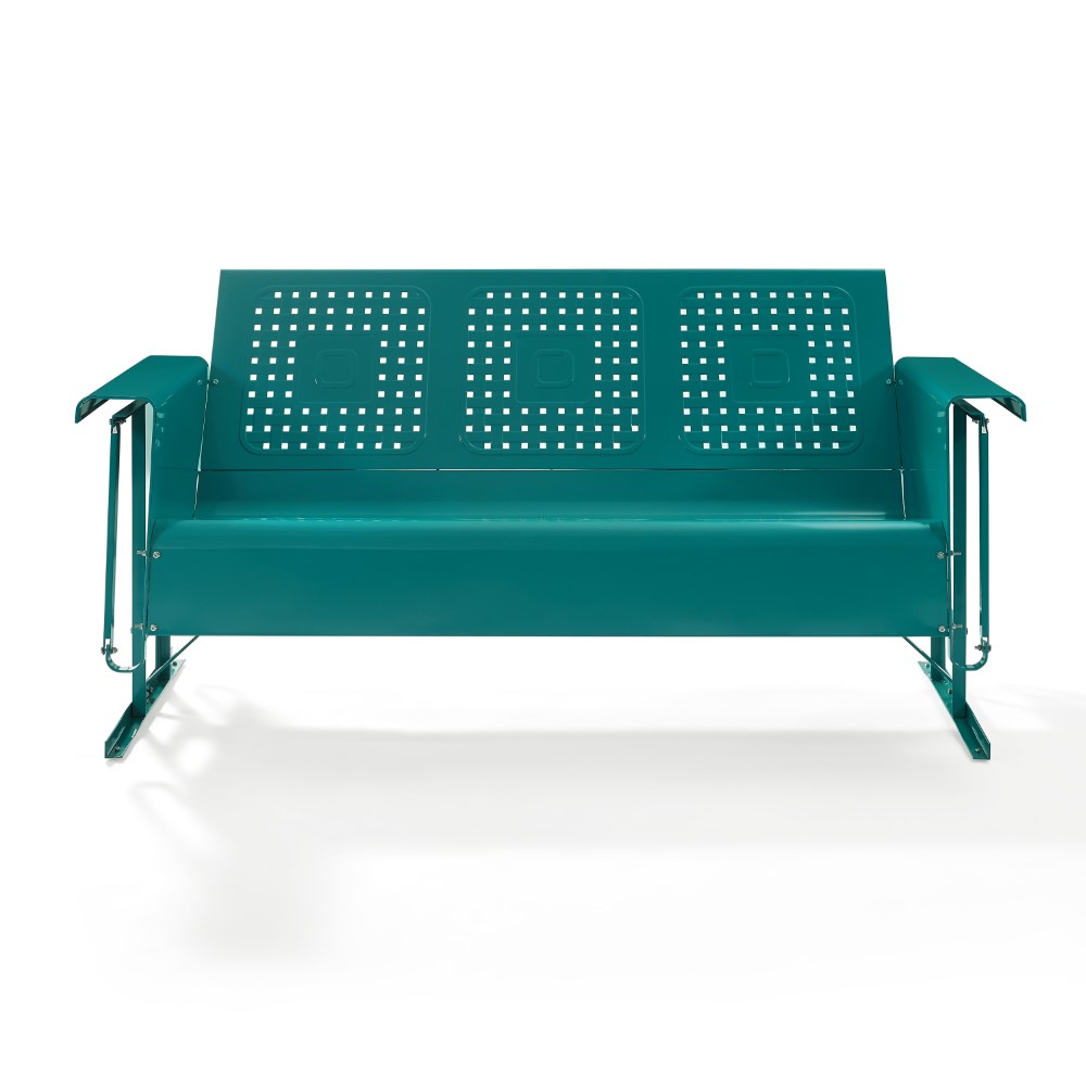 Crosley Furniture - Bates Sofa Glider in Turquoise - CO1023-TU veiw 4