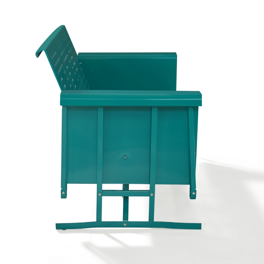 Crosley Furniture - Bates Sofa Glider in Turquoise - CO1023-TU veiw 6