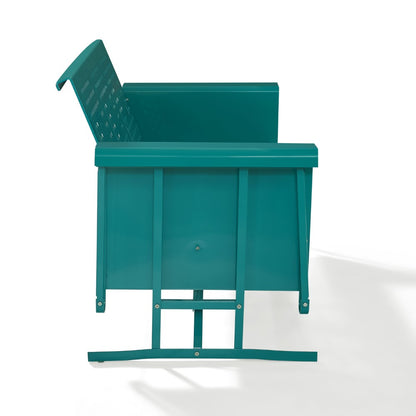 Crosley Furniture - Bates Sofa Glider in Turquoise - CO1023-TU veiw 6