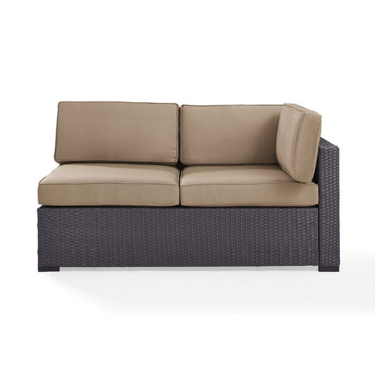 Crosley Furniture - Biscayne Loveseat With Int Arm With Mocha Cushions - KO70129BR-MO view 1