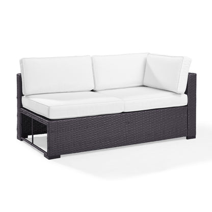Crosley Furniture - Biscayne Loveseat With Int Arm With White Cushions - KO70129BR-WH_CLOSEOUT veiw 1