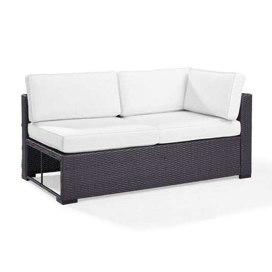 Crosley Furniture - Biscayne Loveseat With Int Arm With White Cushions - KO70129BR-WH_CLOSEOUT veiw 1