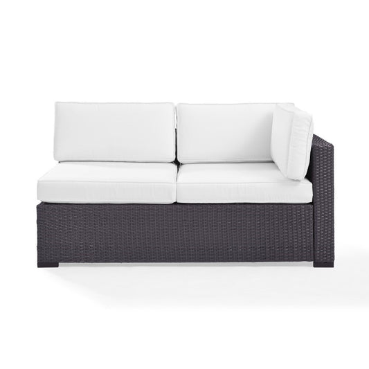 Crosley Furniture - Biscayne Loveseat With Int Arm With White Cushions - KO70129BR-WH_CLOSEOUT veiw 2