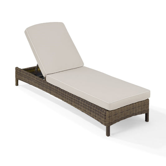 Crosley Furniture - Bradenton Chaise Lounge With Sand Cushions - KO70070WB-SA veiw 1
