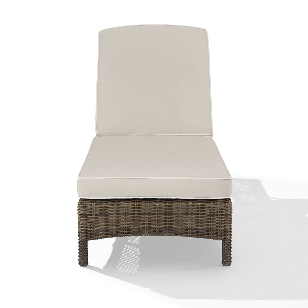 Crosley Furniture - Bradenton Chaise Lounge With Sand Cushions - KO70070WB-SA veiw 2